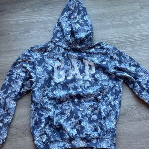 LoveShackFancyxGap Blue Floral Hoodie